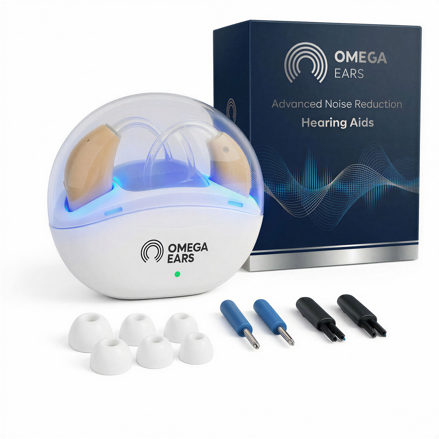 Omega Ears 3.0 OTC Over-The-Ear Hearing Aids